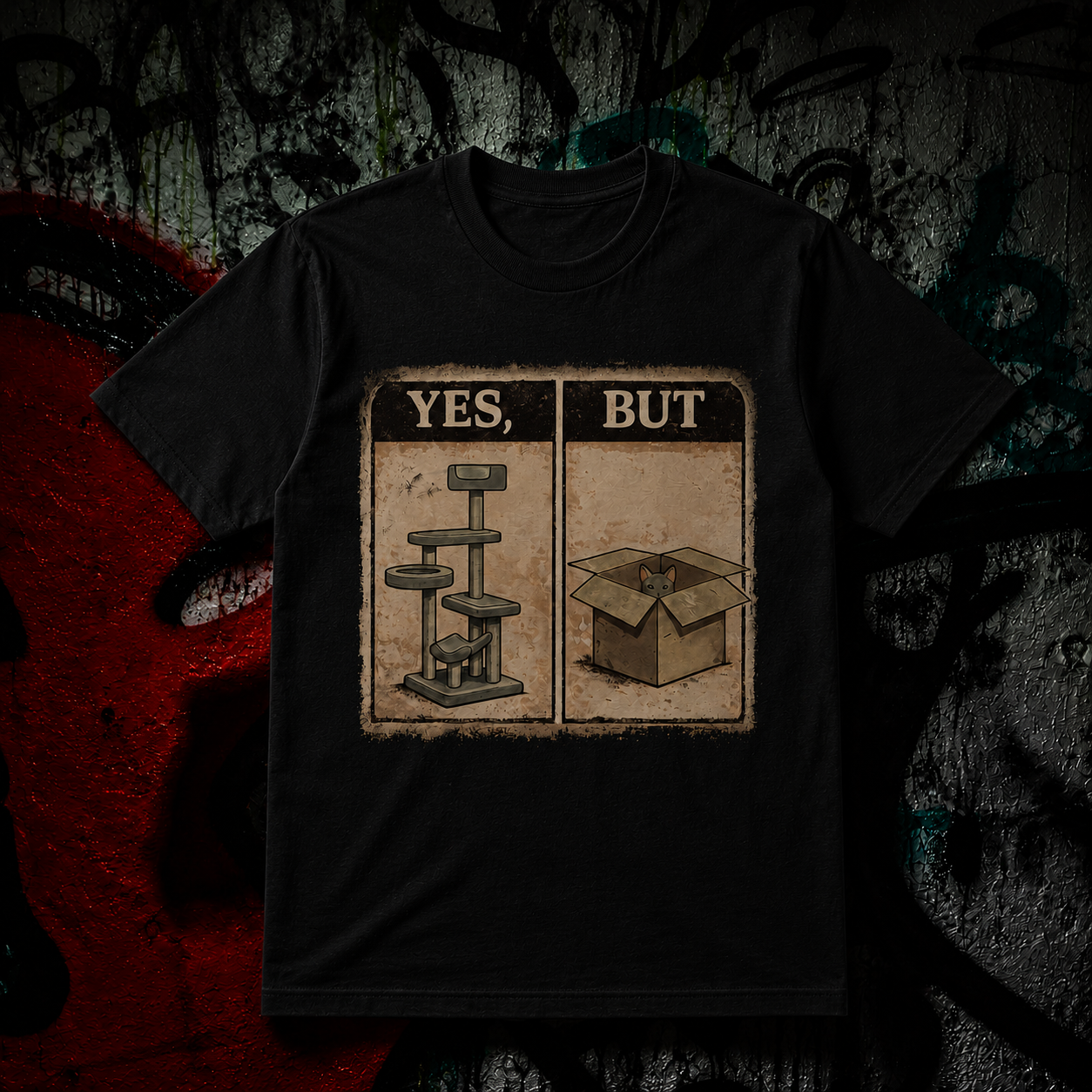 Polera Yes, But ... Edición gato